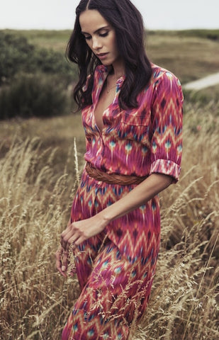 KAFTAN YASMIN IN PINK INCA - COTTON , Kaftan - MY JEMMA, alimitlessworld
 - 1