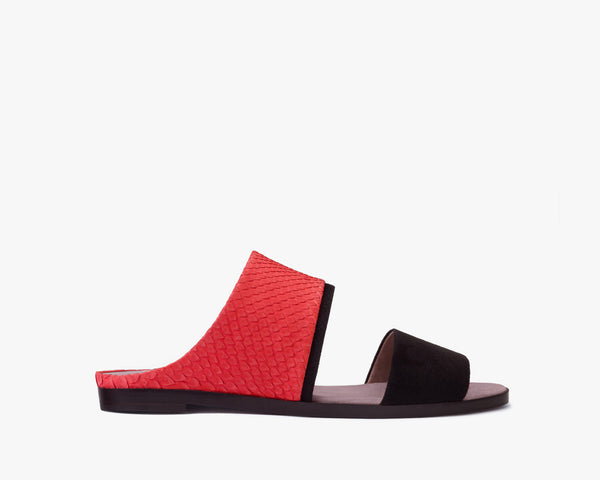 Lawrence Corallo sandal in Red/ black , Sandals - Daryn Moore, alimitlessworld
