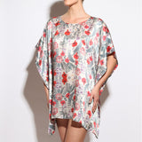 KAFTAN ZOE IN WHITE FLOWER PRINTS SILK , Kaftan - MY JEMMA, alimitlessworld
 - 1