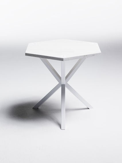 NEB HEXAGONAL SIDE TABLE IN WHITE , table - Per Soderberg | No Early Birds, alimitlessworld
 - 1