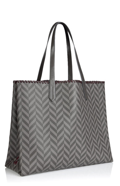 Tote bag Edna at Anatolia in Silver Grey with Bordeaux lining , Tote bag - Misela, alimitlessworld