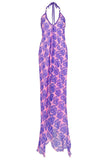 SCARF DRESS Purple Karma Crab in silk , Dress - BEACH CANDY, alimitlessworld
 - 2