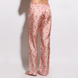 TROUSERS MANOLA IN PINK PEACOCK PRINTS SILK , trousers - MY JEMMA, alimitlessworld
 - 2